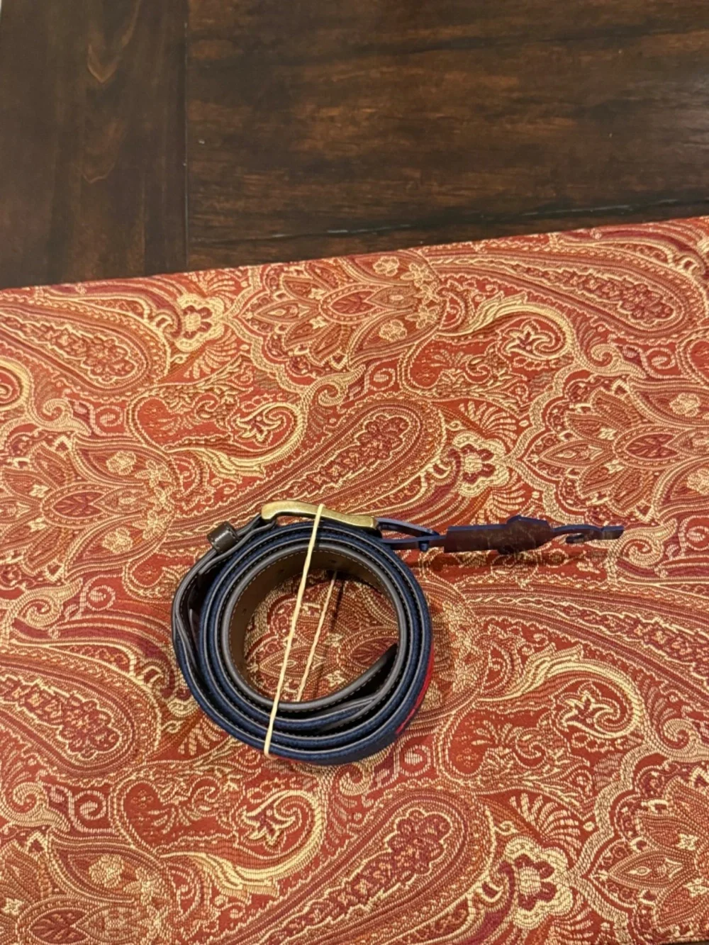 Penguin Men's Size 32 Navy/Red Lobster Belt MSRP $60